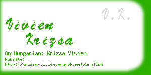 vivien krizsa business card